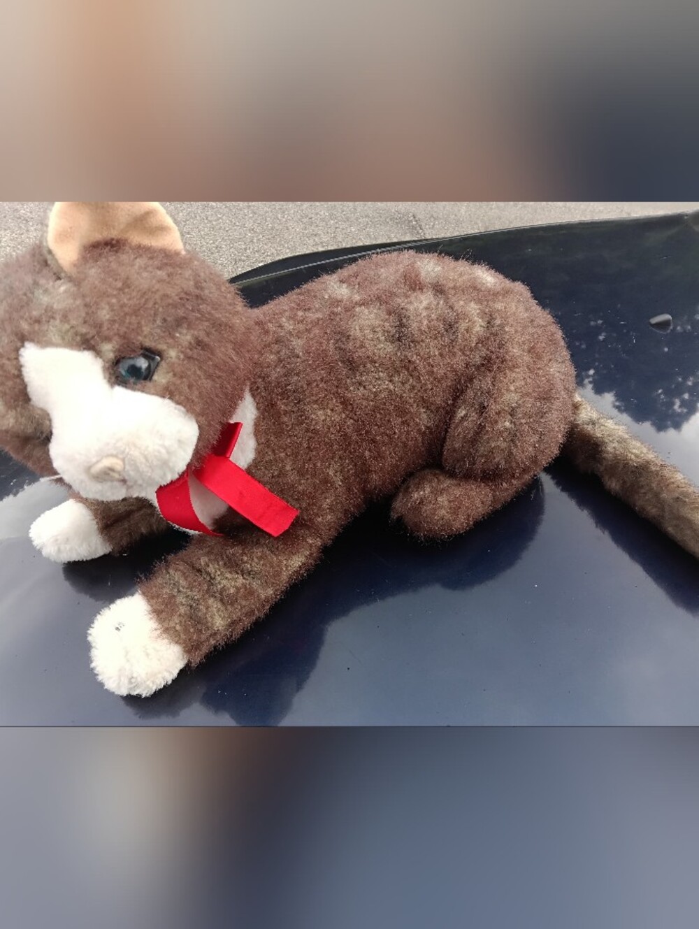Vintage Realistic Cat Plush Stuffed Animal